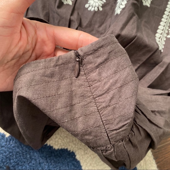 🍂 TOP SECRET BROWN WHITE FLORAL PLEATED HIGH WAIST SKIRT! - Picture 7 of 10